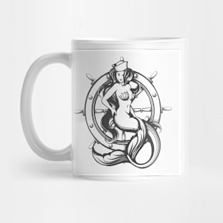 Beauty Mermaid and Steering Wheel Mug